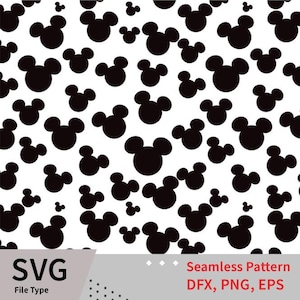 Mickey Luxury Seamless Svg, Luxury print svg, Luxury Pattern svg, T-Shirt Pattern Customizable Elegance, Png Eps Psd Dfx.