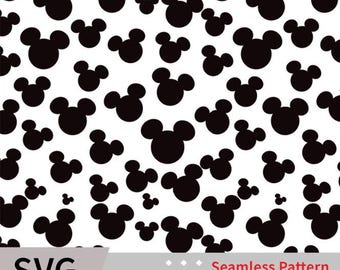 ミッキーの高級シームレス SVG、高級プリント SVG、高級パターン SVG、カスタマイズ可能なエレガンスな T シャツ パターン、Png Eps Psd Dfx。