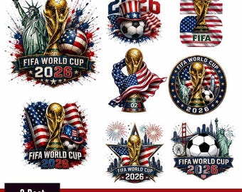 American World Cup 2026 Trophy PNG, Fifa 2026 America Football digitaler Download, Fußball-Sublimationsdesign, sofort druckfertige Datei