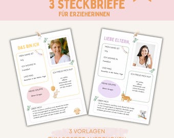 Educator profile | Kindergarten profile | Daycare profile template | Nursery daycare childminder | PDF for printing | Daycare portfolio
