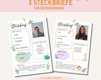 Early Childhood Educator Profile | Profile Template for Kindergarten, Daycare, Nursery, Childminder | 3 Printable PDF Templates | Early Childhood Educator Templates