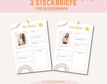 Educator profile | Kindergarten profile | Daycare profile template | Nursery daycare childminder | PDF for printing | Daycare portfolio