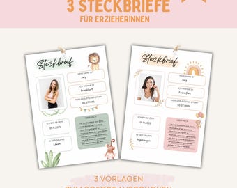 Educator profile | Kindergarten profile | Daycare profile template | Nursery daycare childminder | PDF for printing | Daycare portfolio