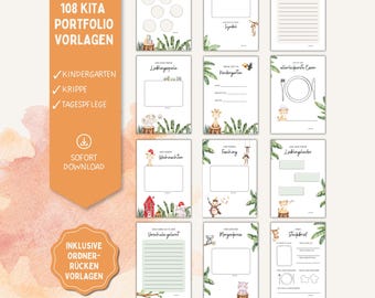 Kindergarten Portfolio Template | Portfolio Templates for Kindergarten | Kindergarten Portfolio Folder | Kindergarten Templates | Kindergarten Folder Templates as PDFs