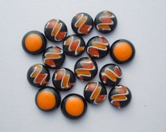 Fused Glass Mini Cabochons - Lampwork Beads - Dichroic Glass - Fused Glass - Findings - Glass Beads - Stained Glass 5227