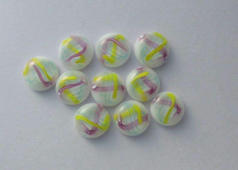 Pink Beads Fused Glass Beads Lampwork Beads Fused Glass Jewelry Findings Small Beads Cabochon Cab Mosaic Tiles 5482 image 1