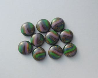 Organic Beads - Fused Glass Beads - Lampwork Beads - Fused Glass - Jewelry Findings - Small Beads - Cabochon - Cab - Mosaic Tiles 5854