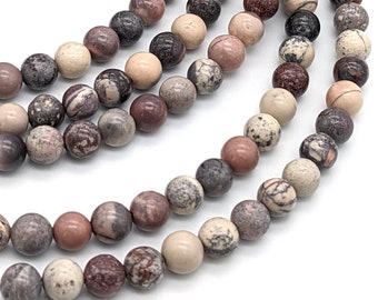 6mm Porcelain Jasper beads, Mexican Terra Rosa,  round gemstone bead   (881S)