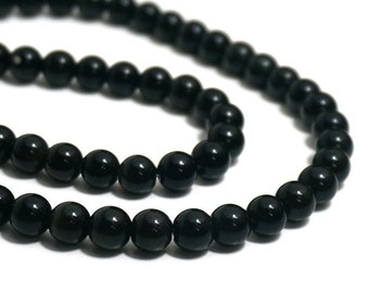 8mm Black Obsidian beads,  round natural gemstone bead, full & half strands available   (304S)