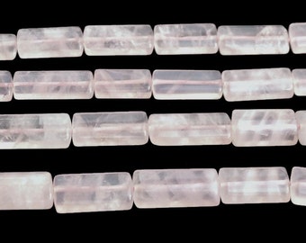 Rose Quartz rectangle beads, mixed sizes, 12 - 14mm wide x  16mm - 20mm long, (1231S)