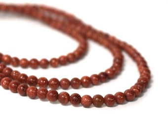 4mm Goldstone beads, round gemstone, full 16 inch bead strand (832G)