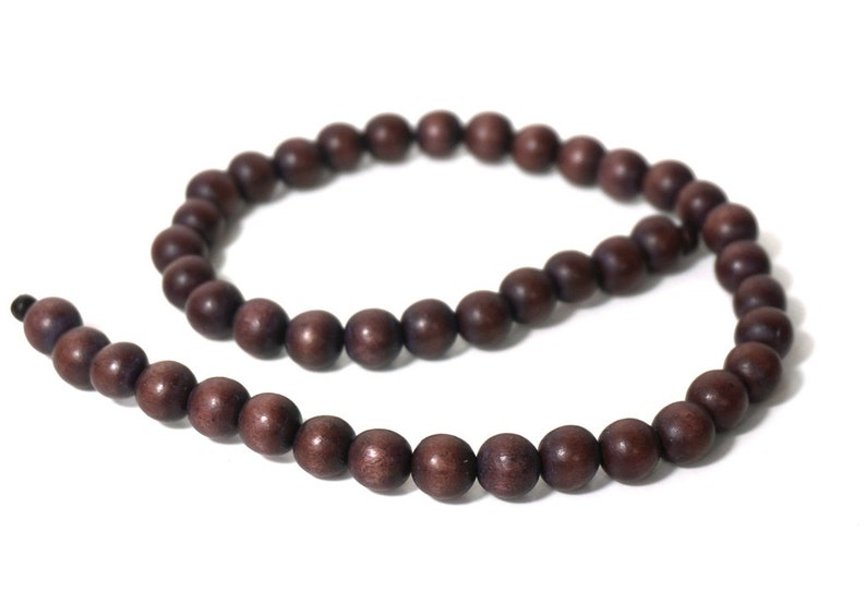 Wood Beads, 10mm Round Mocha Brown 824R image 3