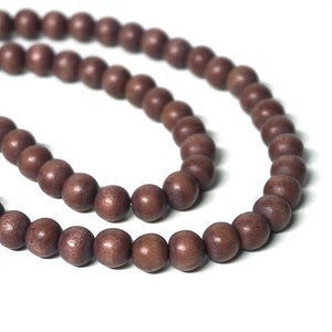 Wood Beads, 10mm Round Mocha Brown 824R image 1