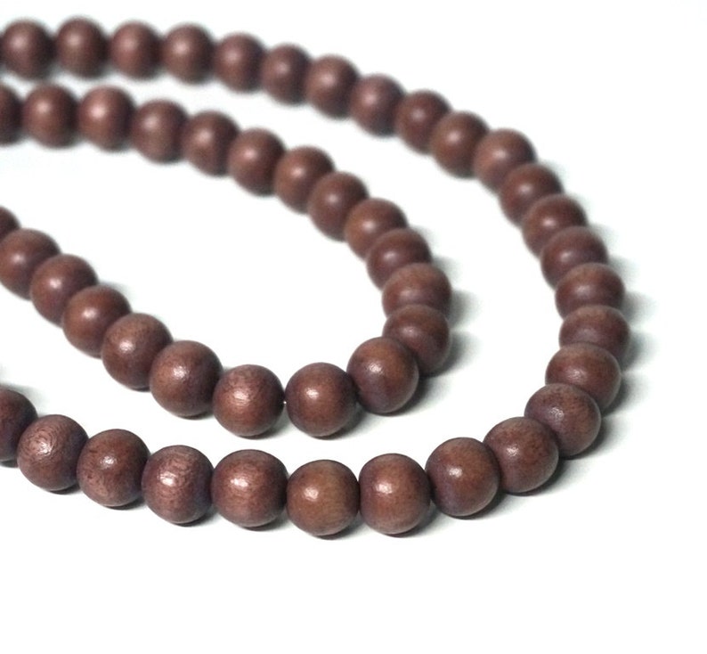 Wood Beads, 10mm Round Mocha Brown 824R image 1