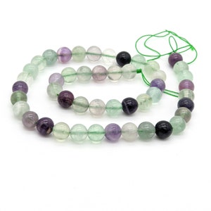 Rainbow Fluorite beads, 8mm round natural gemstone bead 605S image 4