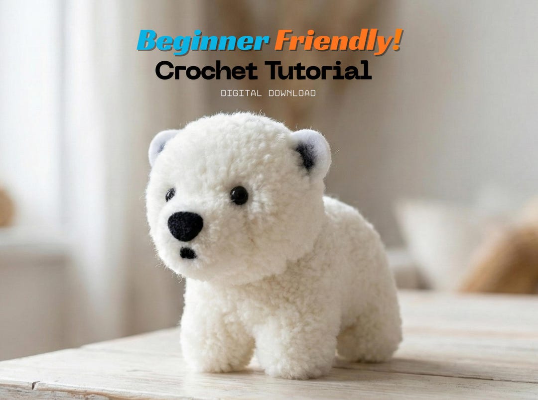 DIY Polar Bear Crochet Video Tutorial | Amigurumi Pattern (digital ...