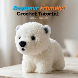Video-tutorial haken doe-het-zelf ijsbeer | Amigurumipatroon (digitale download)
