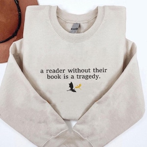 Dragon Rider Embroidered Sweatshirt: Bookish Fantasy Reader Gift
