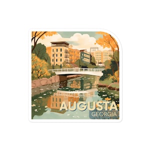 Sticker, Georgia, Augusta, State Sticker, Riverwalk Sticker