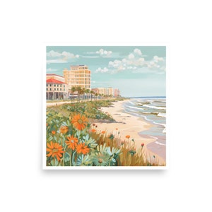Kunstdruck, Galveston Island, Texas Küstenparadies, Strand Dekor