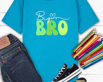 Big Bro Kindershirt – großes Bruder T-Shirt, Bruder Geschenk, Geschenkideen zur Schwangerschaftsankündigung & Geschenke zur Geburt, zum Baby