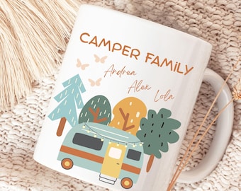 camping tasse, Camping Family, campingbecher, kaffeetasse, camper geschenk, camping equipment, vanlife, personalisierte tasse, wohnmobil