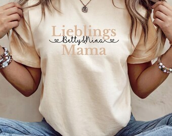 Mama Shirt personalisiert mit Kindernamen | Lieblingsmama T-Shirt | Geschenk für Mama | Muttertag & Geburtstag