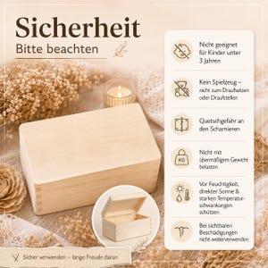 Erinnerungskiste Hochzeit personalisiert – Holzkiste mit Namen & Datum, Hochzeitsgeschenk für Brautpaar, Geschenk Hochzeit image 8
