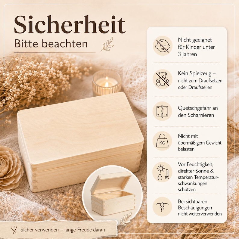 Erinnerungskiste Hochzeit personalisiert – Holzkiste mit Namen & Datum, Hochzeitsgeschenk für Brautpaar, Geschenk Hochzeit image 8