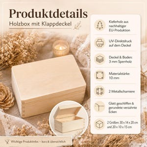 Personalized gift for couples | Keepsake box with names, date & custom message | Anniversary, wedding or relationship image 6