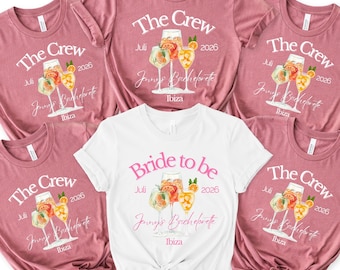 Personalized Bachelorette Party Shirt for Bride & Crew | Bachelorette Party T-Shirt with Name, Location and Year | Cocktail Bridal Party Shirt