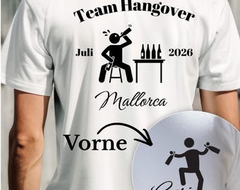 Personalized Mallorca Shirt for Men | Team Hangover Stag Party Group Shirt with Name for Mallorca