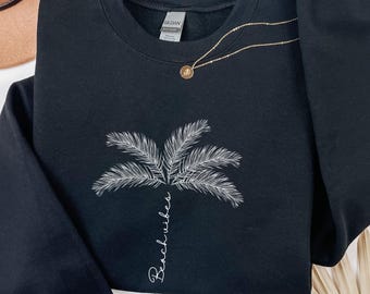 Beach Vibes Sweatshirt mit Palmen | Unisex Sommer Pullover für Strand und Meer
