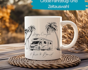 camping tasse, campingbecher, kaffeetasse, camper geschenk, camping equipment, vanlife, personalisierte tasse, wohnmobil, tasse wohnwagen
