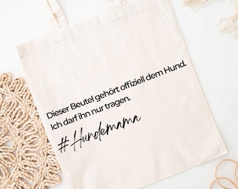 Tote Bag für Hundemama & Hundepapa – lustige Hunde Stofftasche mit Spruch – Geschenk für Hundehalter – Einkaufstasche | Tragetasche |