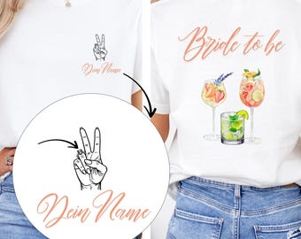 junggesellenabschied, personalisiert, braut tshirt, Geschenk, jga tshirt damen, junggesellinnen, jga frauen hochzeit, futura sposa, jga party