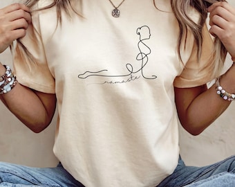 koszulka do jogi damen, namaste, joga, joga geschenke, joga kleidung, strój do jogi, koszulka do jogi, geschenk, freundin geschenke, Spirituell