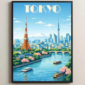 Tokyos dagssilhuett-affisch