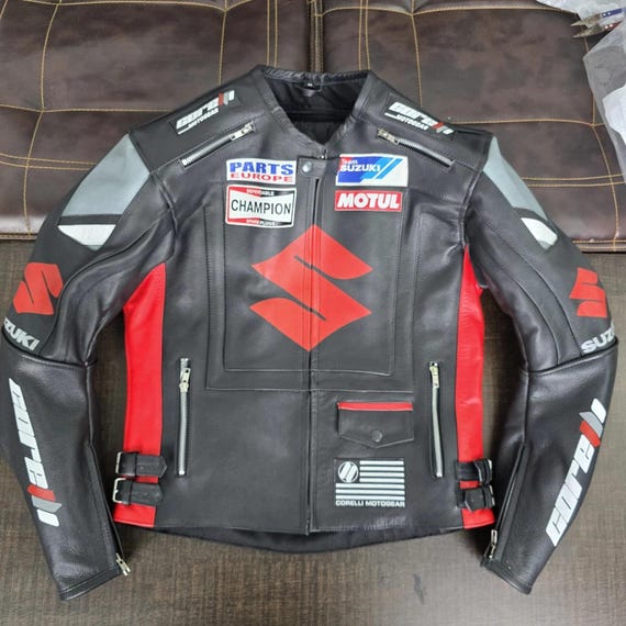 Men's Cowhide Leather Motorcycle Jacket: Biker Riding Jacket