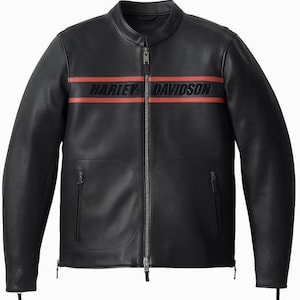 New Men’s Men&#39;s Victory Lane II Leather Jacket Biker Jacket Gift for Boyfriend