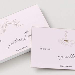 Druckbare tägliche Affirmationskarten - Positive Affirmation, Motivationskarten, digitaler Download, Achtsamkeitsdekorgeschenk