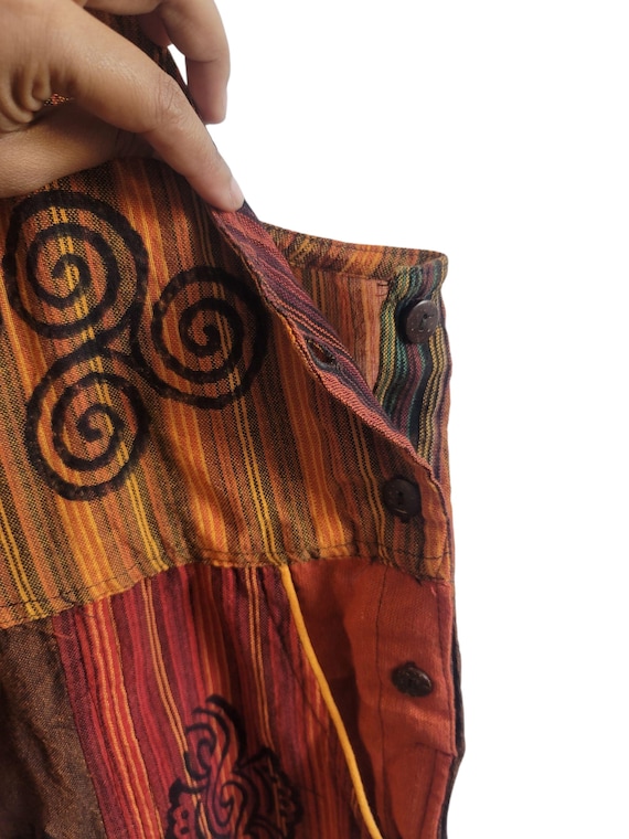 Handcrafted Cotton Patchwork Overalls: Boho Hippi… - image 8