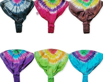Boho Tie-Dye Embroidered Cotton Headband - Handmade Hippie Style Spring Summer Bandana Headbands
