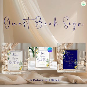 Wedding Guest Book Sign-Please Sign Our Guest Book Printable-Guestbook Sign Template-Editable Canva Template-Table Decor-Signing Guest Book