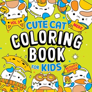 Cute Cats Coloring Book for Kids | 22 Activity Printable Pages | Instant Digital Download | Easy Children Coloring | Digital Coloring Pages