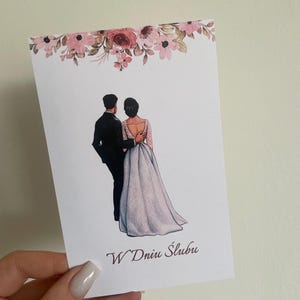 Carte « Le jour de votre mariage » - un souvenir de mariage élégant, une version numérique pour l'impression, PDF à télécharger, pour les mariés, parfait comme complément à un cadeau