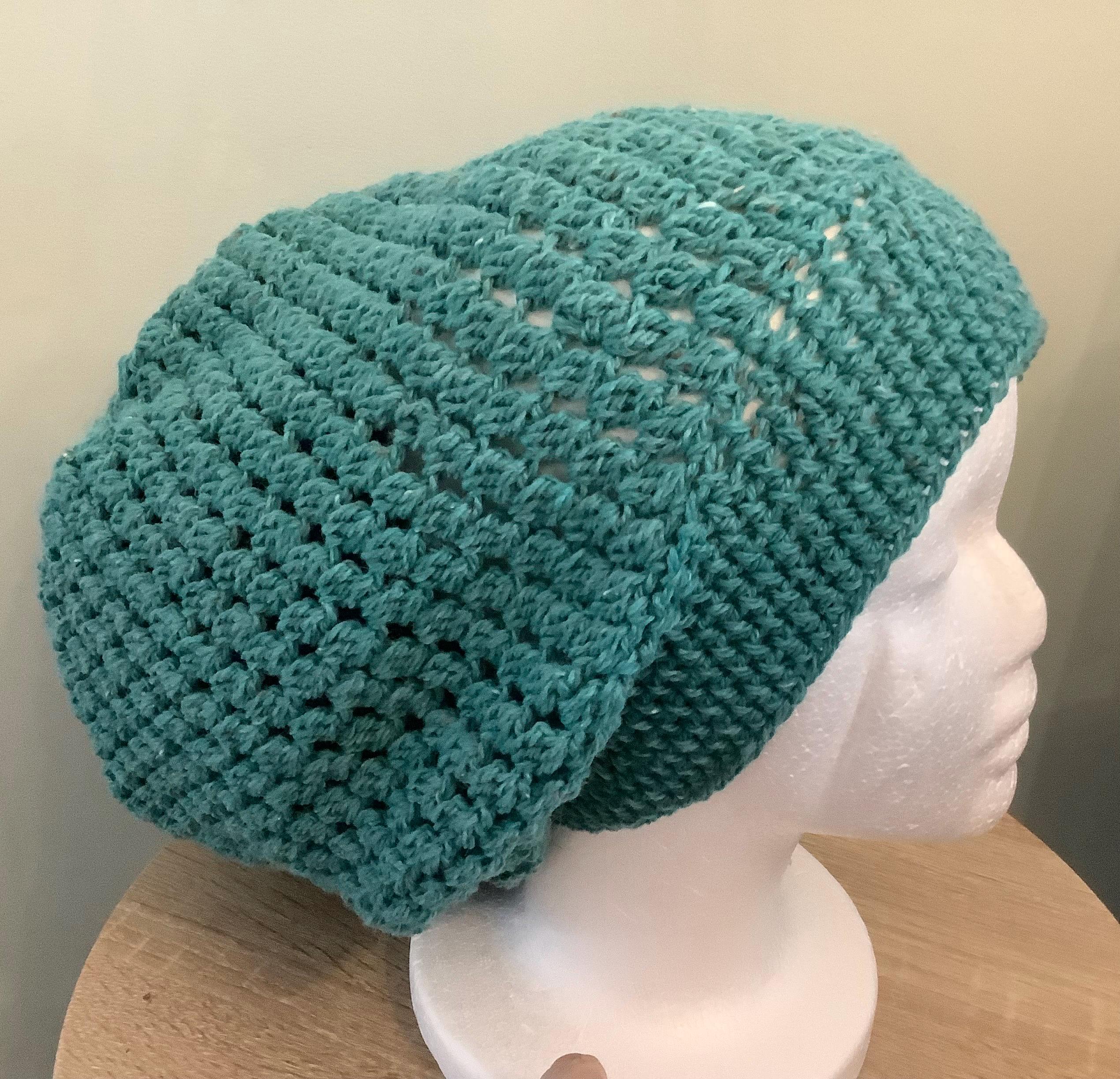 Cappello balza per neonata/bambina in puro cotone fatto a mano - uncinetto