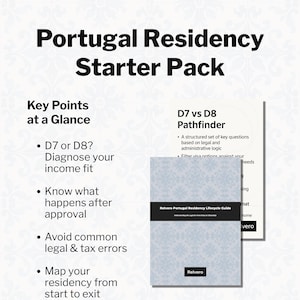 Portugal Residency Starter Pack 2025 | Plan Your Legal Move with Confidence – Lifecycle & Visa Fit Tools | Digital PDF Kit – by Relvero