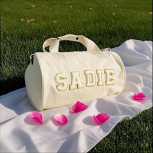 Personalisierte Tanz-Balletttasche für Mädchen Personalisierte Reisetasche Chenille Brief zum Tanzen, Gymnastikbeifall-Mädchen-Geburtstags-Ballett-Geschenktasche
