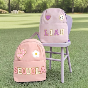 Petit sac à dos personnalisé pour enfants avec prénom pour la rentrée des classes | Cartable rose pour toute-petite fille | Sac enfant violet Sac de danse